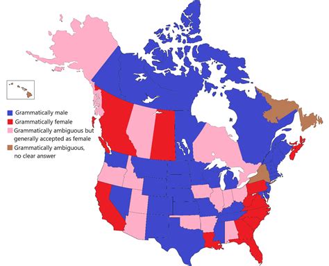 Map of Provinces, States and Territories in North America based on ...
