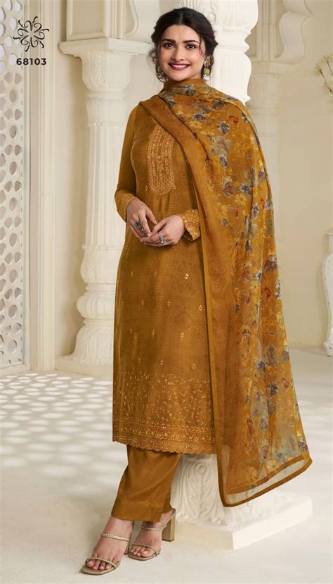 Vinay Silkina Royal Crepe 45 Embroidered Salwar Kameez Collection