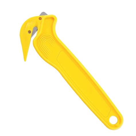 Yellow Safety Box Cutter with Fixed Steel Blade – Premier Netting