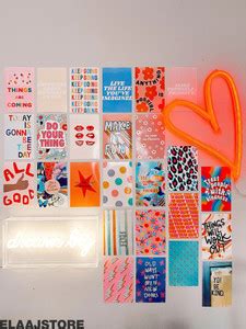 Elaaj Good quotes Aesthetic Wall Collage Kit||SET OF 60 Colorfull ...