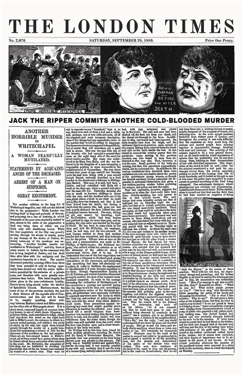Original Jack The Ripper Newspaper Articles