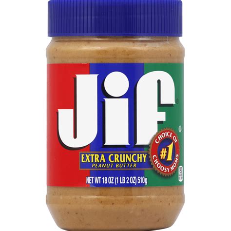 Jif Peanut Butter, Extra Crunchy (18 oz) Delivery or Pickup Near Me ...
