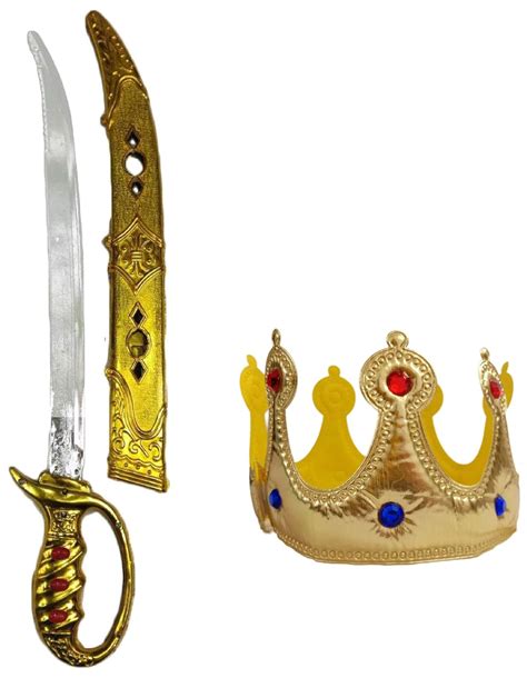 Buy BookMyCostume Royal Medieval King Crown Fancy Dress Costume ...