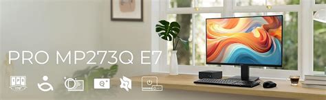 MSI PRO MP273Q E7 27-Inch WQHD Computer Monitor, 2560x1440 IPS, 75Hz ...
