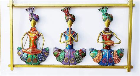 MetalEdgeIN Handmade Rajasthani Musician Metal Wall Art - Luxury India ...