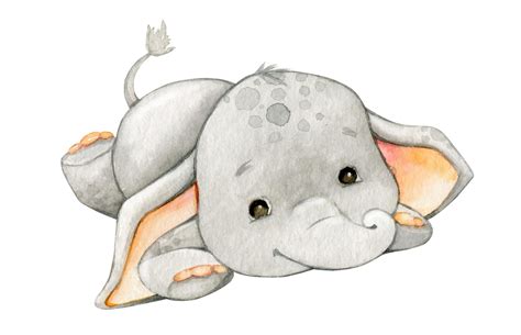 Cute Baby Elephant Drawing