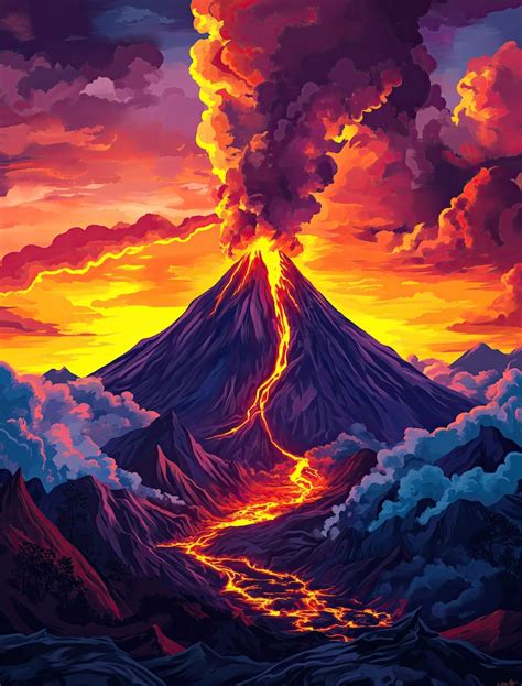 Cartaz ilustracao vulcao Imagens – Download Grátis no Freepik