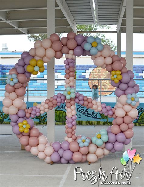 Peace Sign Balloon Arch for Elementary Promotion Celebration