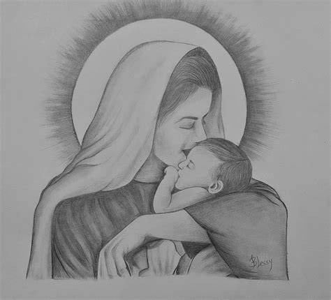 Virgin Mary Drawing