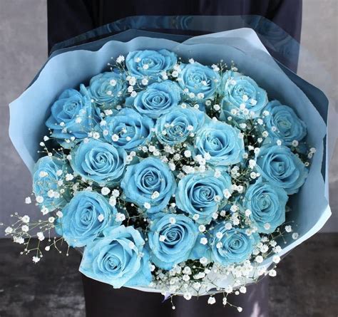 Blue Rose Flower Bouquet