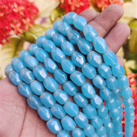 Jewelry making AB Finish Glass Sold Per String in size about 13x10mm ...