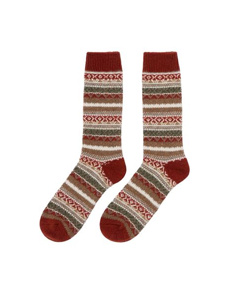 Amundsen Skauen Mid Calf Socks Burnt Red