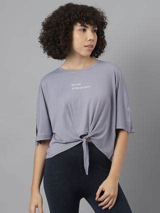 Buy MKH Women Grey Comfortable Gym Activity T Shirt for Fitness Online ...