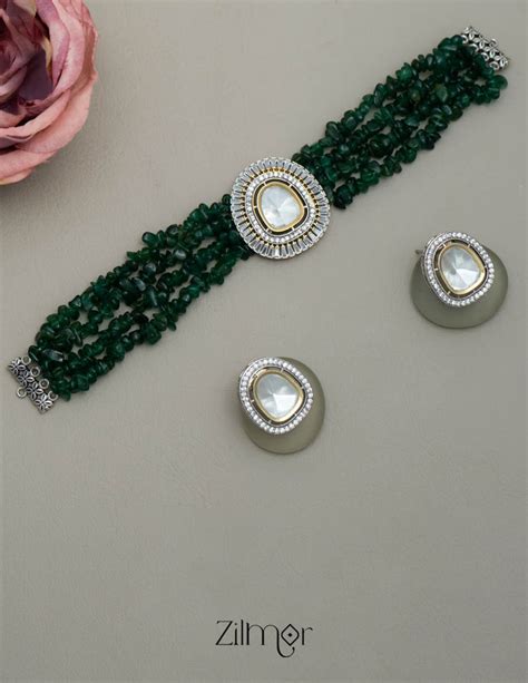 KH200114 - Semi Precious Stone Necklace Earrings Set – Zilmor