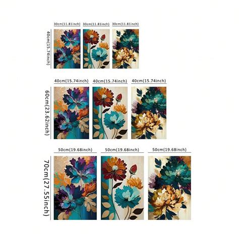 3pcs/Set Abstract Flower Posters, Modern Texture Painting, Botanical ...