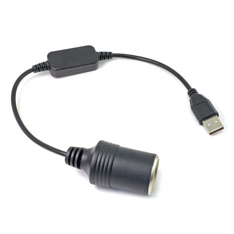 Buy ARECORD USB A Male to 12V Car Cigarette Lighter Socket Female ...