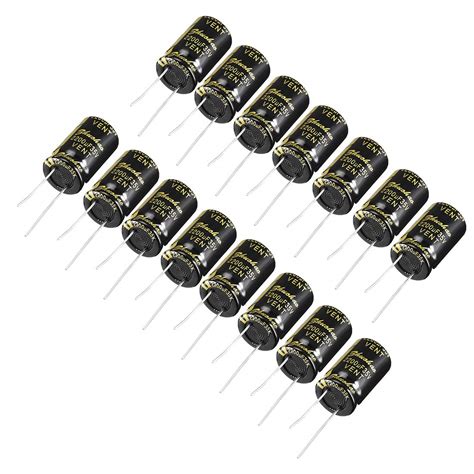 uxcell Aluminum Radial Electrolytic Capacitor with 2200uF 35V 105 ...