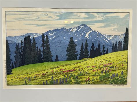Toshi Yoshida Woodblock Mt Holy Cross Vail Colorado 1966 – Shogun's Gallery