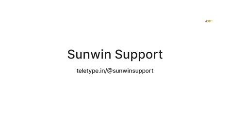Sunwin Support — Teletype