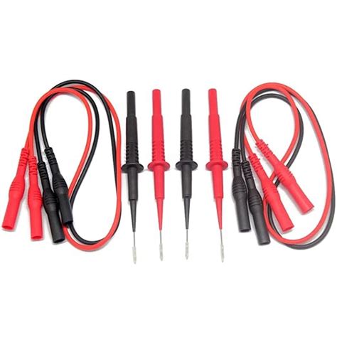 Aidetek Sharp Stainless Steel Needle Tipped Tip Multimeter Probes Test ...