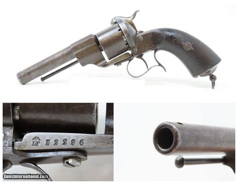 CIVIL WAR Antique LEFAUCHEUX Model 1854 Pinfire UNION ARMY Revolver 1 ...