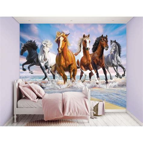 Villhester Bakgrunn - Walltastic Barn tapet 46634 Shop - eurotoys.net