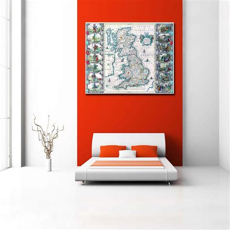 ArtzFolio Photo of an Old Map D10 Peel & Stick Vinyl Wall Sticker ...