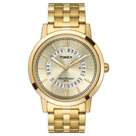 TIMEX ANALOG CHAMPAGNE DIAL MEN'S WATCH-TW000T126 – KRISHNA WATCH COMPANY