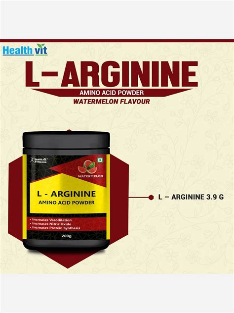 Healthvit L-Arginine Amino acid Watermelon Powder, 200 gm Price, Uses ...