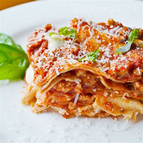 Lasagna with Meat Sauce   Flavor From Scratch