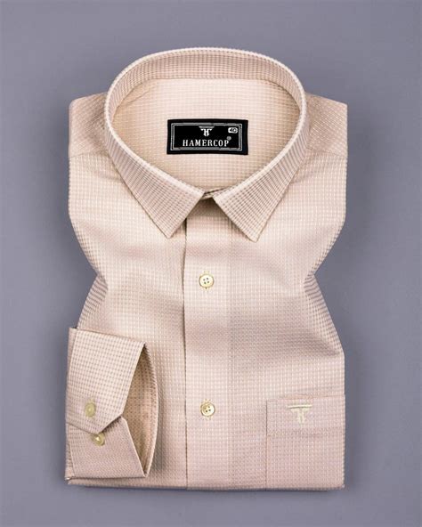 Swifton Cream Dobby Formal Cotton Shirt – Hamercop