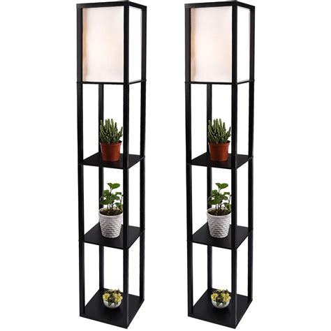 Wooden Floor Lamp With Shelf at Richard Corbett blog