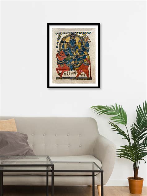 Shiva parvati Kalamkari Painting | Shop Online