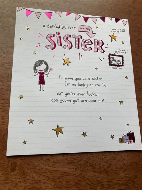 Sister Birthday Greetings Card - Etsy | Birthday greeting cards, Sister ...
