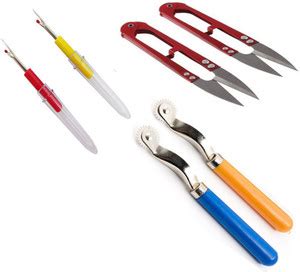 Crafts Haveli 3 Items Combo : 2 Seam Ripper, 2 Tracing Wheel & 2 Thread ...