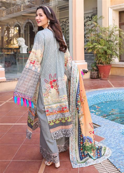 Naushad Imdad Luxury Lawn Collection – Ultimate Grey - NI-LL-003 ...