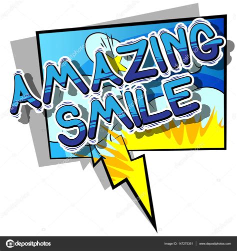 Amazing Smile - Comic book style word. Stock Illustration by ...