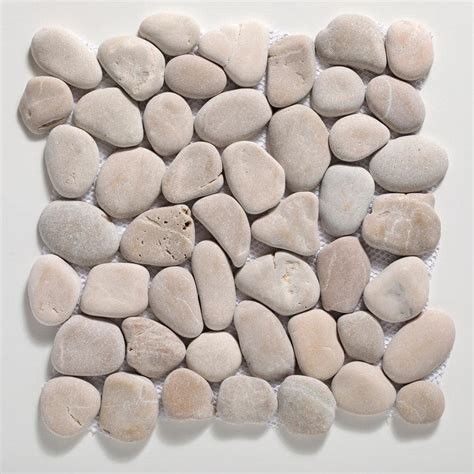Buy Classic Pebble Tile Tan 11-1/4 in. x 11-1/4 in. x 12.7mm Mesh ...