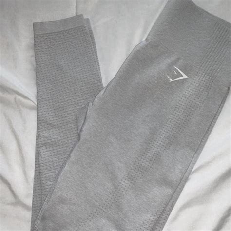 Gymshark light grey leggings! Super comfy and cute... - Depop