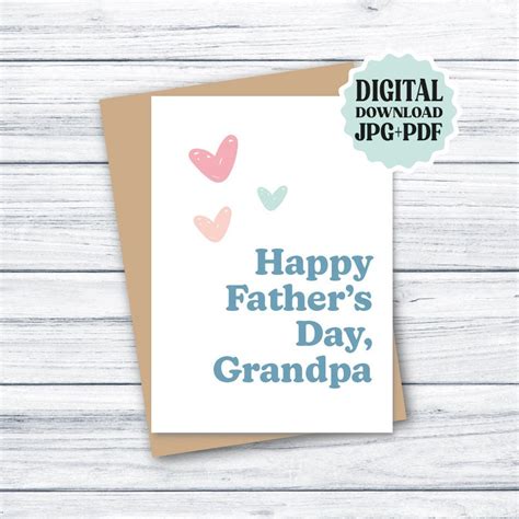Father's Day Card Grandpa, Cute Fathers Day Card From Grandchildren ...