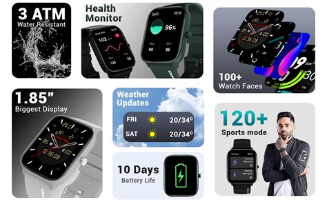 Maxima Max Pro Shogun Smartwatch with 1.85" Pure HD Display of 550 Nits ...