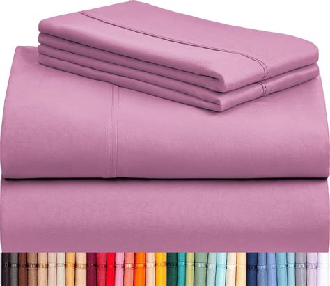 Amazon.com: 4pc Light Pink Sheet Set with Duvet (Queen Size) Bundle ...