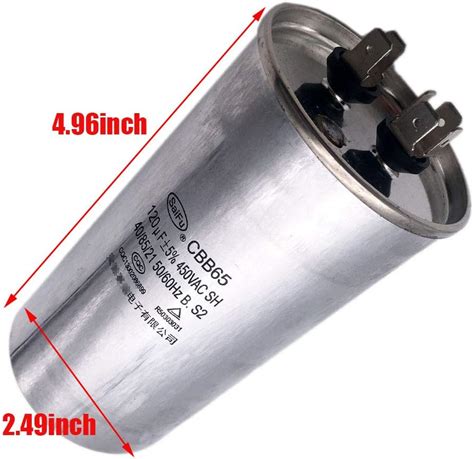 AWEHIRU CBB65A Run Capacitor 250VAC 450V AC 120uF UL Listed India | Ubuy