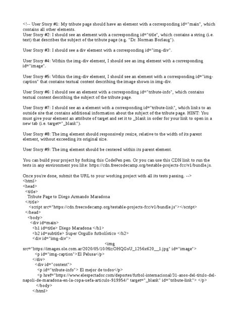 Image result for Tribute Page HTML