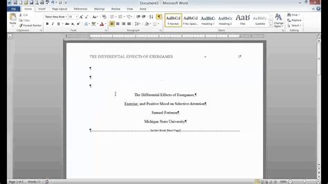 Running Head Tutorial APA 的图像结果