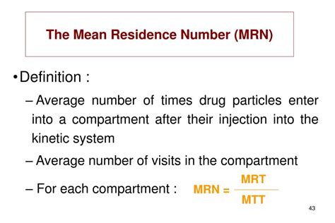 PPT - Non-compartmental analysis and The Mean Residence Time approach ...
