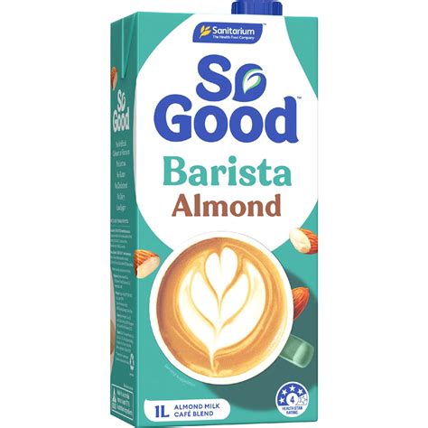 Calories in Sanitarium So Good Barista Edition Almond Milk calcount