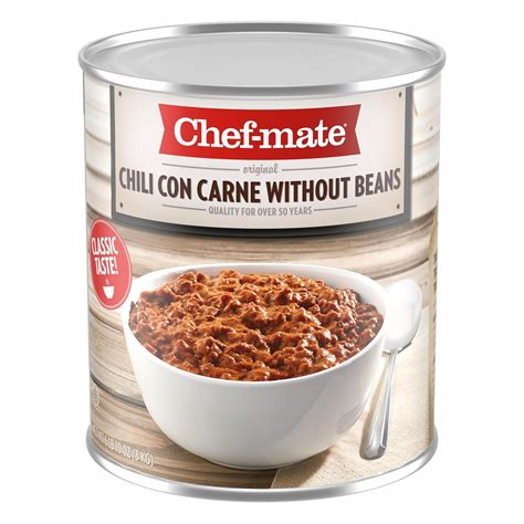 best by 02/26 Chef-mate Beef Chili, Canned Chili with Meat, No Beans, 6 ...