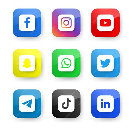 Beliebte Social-Media-Symbole Logos oder Netzwerkplattformen ...