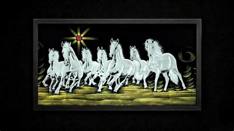 Celestial Steeds: Seven White Horses Premium Wall Art – THÉ LÙSTRÉN